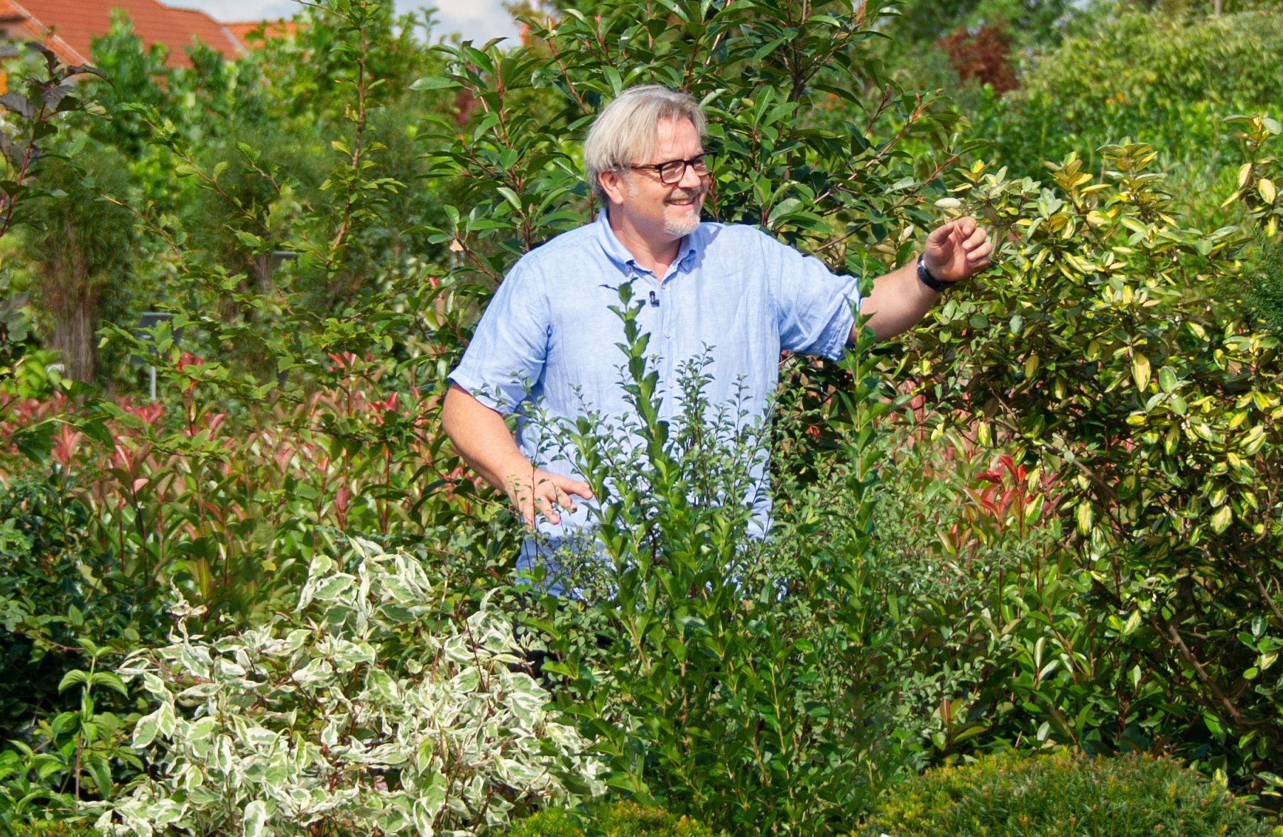 Peter Loidl im Garten